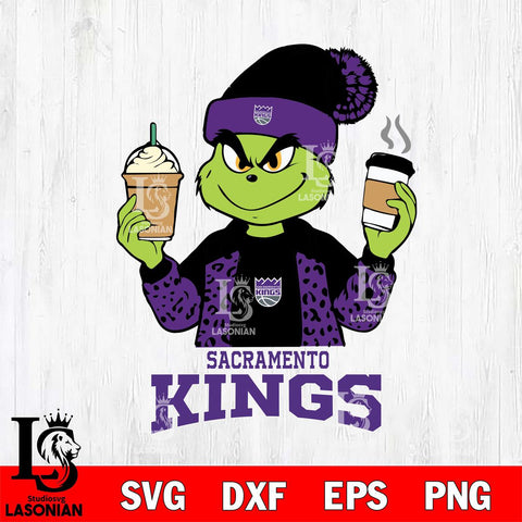 Sacramento Kings Grinch 2 coffee Svg Eps Dxf Png File, Digital Download, Instant Download