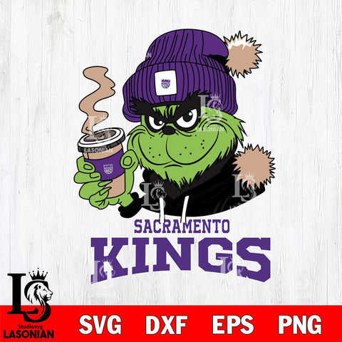 Sacramento Kings Grinch Cofffe Hoodie Cut Files Cricut, Svg Dxf Eps Png file , Silhouette