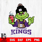 Sacramento Kings Grinch with coffee Svg Eps Dxf Png File, Digital Download, Instant Download