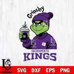 Sacramento Kings Grinchy Bougie Christmas Cut Files Cricut, Svg Dxf Eps Png file , Silhouette