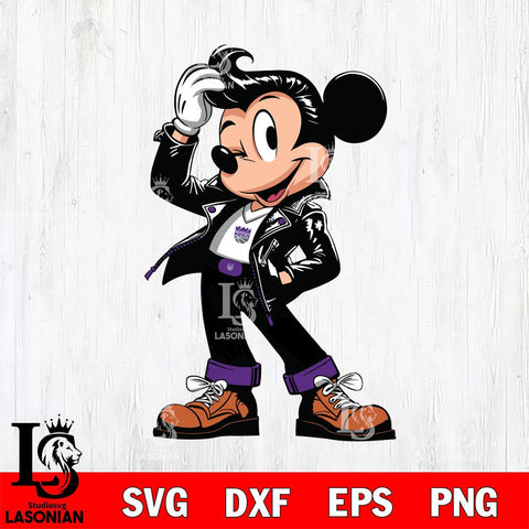 Sacramento Kings Handsome Mickey Mouse Svg Eps Dxf Png File, Digital Download, Instant Download