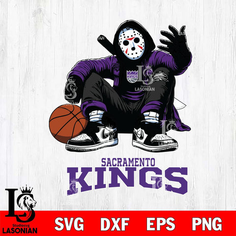 Sacramento Kings NBA Jason Voorhees Halloween SVG Svg Eps Dxf Png File, Digital Download, Instant Download