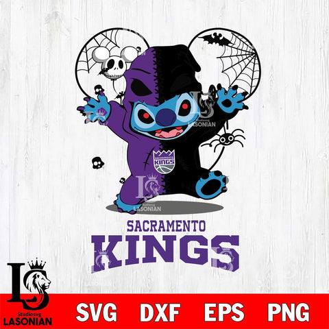 Sacramento Kings Stitch Horror Halloween 2 Svg Eps Dxf Png File, Digital Download, Instant Download