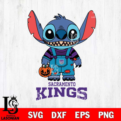 Sacramento Kings Stitch Horror Halloween Svg Eps Dxf Png File, NBA svg, Digital Download, Instant Download