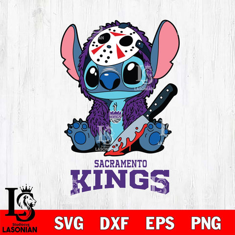 Sacramento Kings Stitch Jason Voorhees Svg Eps Dxf Png File, NBA svg, Digital Download, Instant Download