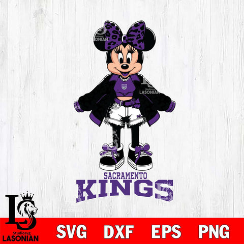 Sacramento Kings Style Minnie Disney Svg Eps Dxf Png File, Digital Download, Instant Download