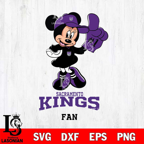 Sacramento Kings #1 Fan Minnie Mouse Svg Eps Dxf Png File, Digital Download, Instant Download