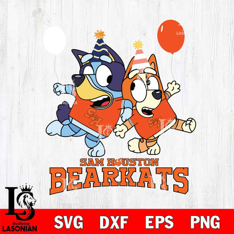 Sam Houston Bearkats Bluey & Bingo 2 Svg Eps Dxf Png File, NCAA svg, Digital Download, Instant Download