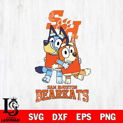 Sam Houston Bearkats Bluey & Bingo 3 Svg Eps Dxf Png File, NCAA svg, Digital Download, Instant Download