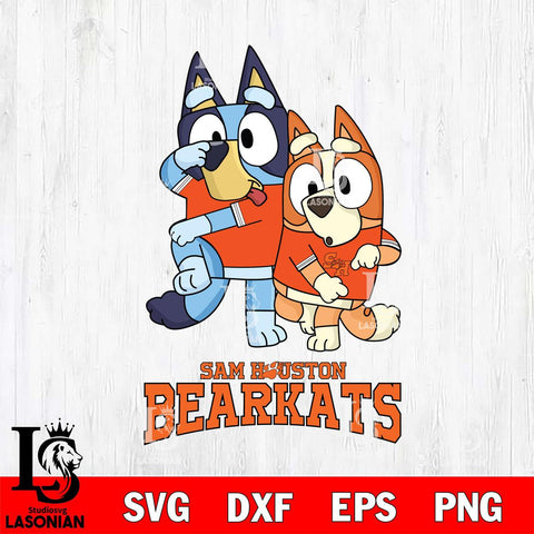 Sam Houston Bearkats Bluey & Bingo Svg Eps Dxf Png File, NCAA svg, Digital Download, Instant Download