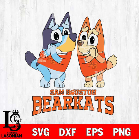 Sam Houston Bearkats Bluey & Bingo 5 Svg Eps Dxf Png File, NCAA svg, Digital Download, Instant Download