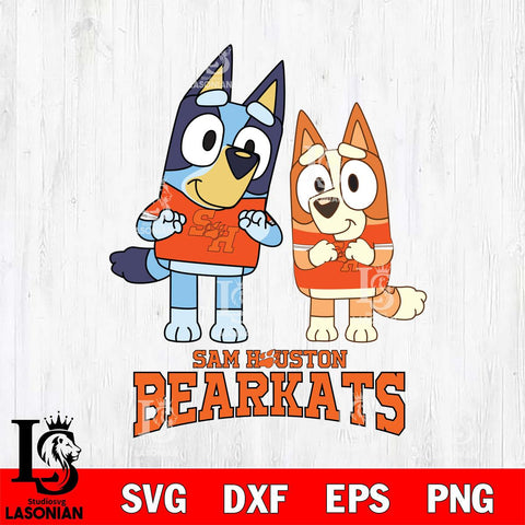 Sam Houston Bearkats Bluey & Bingo 6 Svg Eps Dxf Png File, NCAA svg, Digital Download, Instant Download