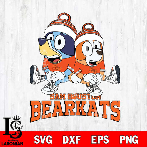 Sam Houston Bearkats Bluey & Bingo 8 Svg Eps Dxf Png File, NCAA svg, Digital Download, Instant Download