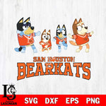 Sam Houston Bearkats Bluey Dance Mode Squats Svg Eps Dxf Png File, Digital Download, Instant Download