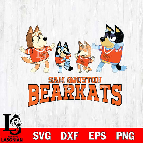 Sam Houston Bearkats Bluey Dance Squats Svg Eps Dxf Png File, Digital Download, Instant Download