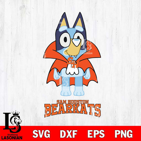 Sam Houston Bearkats Bluey Dracula Halloween Svg Eps Dxf Png File, Digital Download, Instant Download