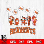 Sam Houston Bearkats Bluey Halloween Spooky Svg Eps Dxf Png File, Digital Download, Instant Download