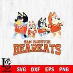 Sam Houston Bearkats Bluey Mode Dance Squats Svg Eps Dxf Png File, Digital Download, Instant Download