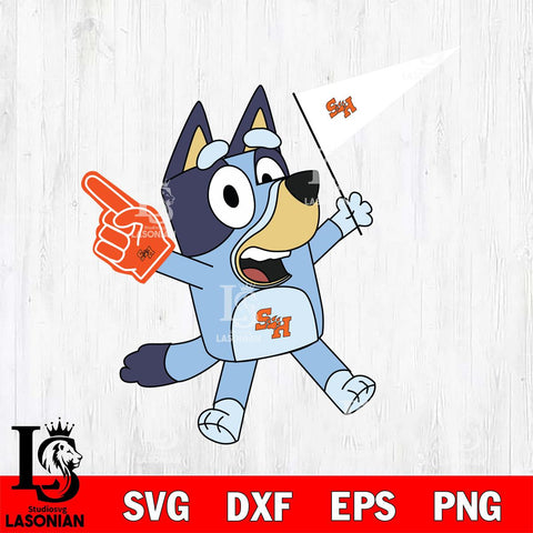 Sam Houston Bearkats Bluey flag Svg Eps Dxf Png File, Digital Download, Instant Download