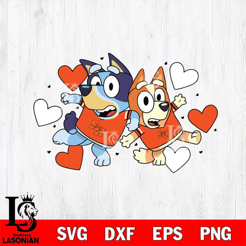 Sam Houston Bearkats Bluey heart Svg Eps Dxf Png File, Digital Download, Instant Download