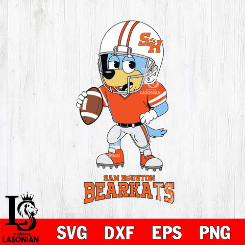 Sam Houston Bearkats Bluey rugby Svg Eps Dxf Png File, Digital Download ,Instant Download, Cricut File