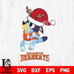 Sam Houston Bearkats Christmas Bluey Santa Claus Cut Files,Bluey Cricut,Christmas Svg , Bluey svg , Digital Download, dxf eps png pdf file