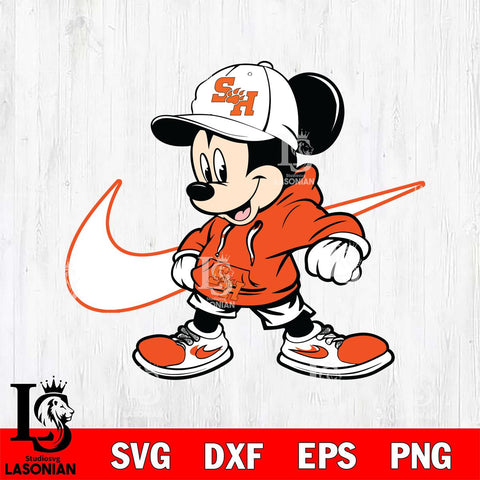 Sam Houston Bearkats Cool Mickey Mouse Svg Eps Dxf Png File, NCAA svg, Digital Download, Instant Download