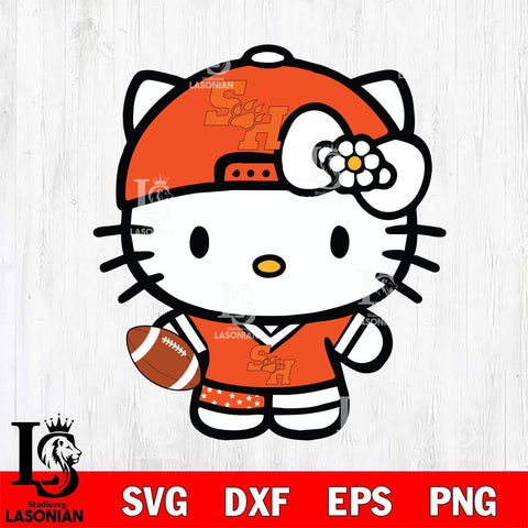 Sam Houston Bearkats Cute Hello Kitty Football 10 Svg Eps Dxf Png File, NCAA svg, Digital Download, Instant Download