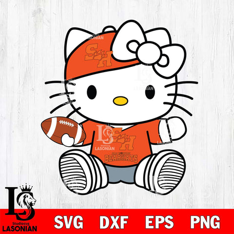 Sam Houston Bearkats Cute Hello Kitty Football 11 Svg Eps Dxf Png File, NCAA svg, Digital Download, Instant Download