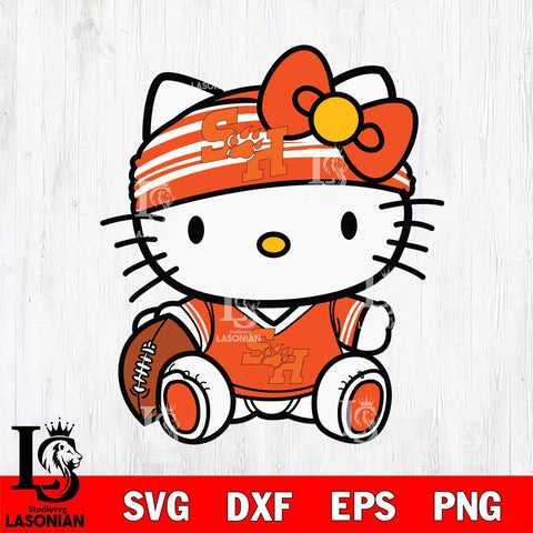 Sam Houston Bearkats Cute Hello Kitty Football 12 Svg Eps Dxf Png File, NCAA svg, Digital Download, Instant Download