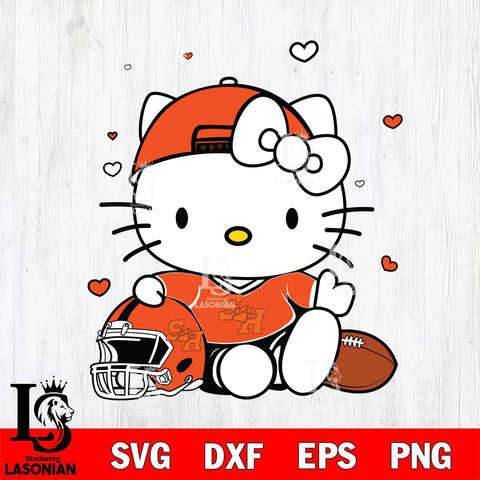 Sam Houston Bearkats Cute Hello Kitty Football Svg Eps Dxf Png File, NCAA svg, Digital Download, Instant Download