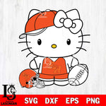 Sam Houston Bearkats Cute Hello Kitty Football 4 Svg Eps Dxf Png File, NCAA svg, Digital Download, Instant Download