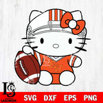 Sam Houston Bearkats Cute Hello Kitty Football 5 Svg Eps Dxf Png File, NCAA svg, Digital Download, Instant Download