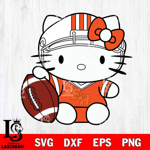 Sam Houston Bearkats Cute Hello Kitty Football 5 Svg Eps Dxf Png File, NCAA svg, Digital Download, Instant Download