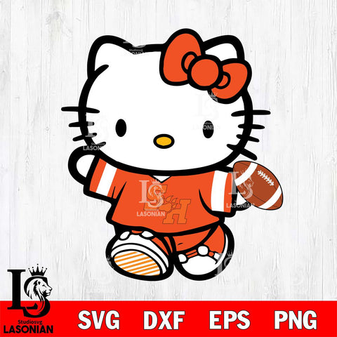 Sam Houston Bearkats Cute Hello Kitty Football 7 Svg Eps Dxf Png File, NCAA svg, Digital Download, Instant Download