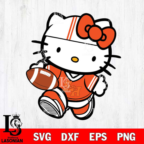 Sam Houston Bearkats Cute Hello Kitty Football 9 Svg Eps Dxf Png File, NCAA svg, Digital Download, Instant Download