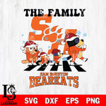 Sam Houston Bearkats Family Bluey Christmas Svg Eps Dxf Png File, Digital Download