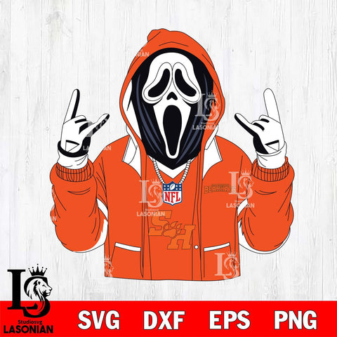 Sam Houston Bearkats Ghostface Scream Football Halloween Svg Eps Dxf Png File, NCAA svg, Digital Download, Instant Download