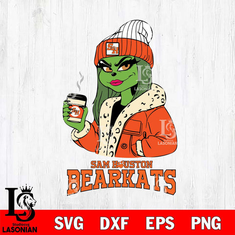 Sam Houston Bearkats Girls Grinch Bougie Svg Eps Dxf Png File, Digital Download, Instant Download