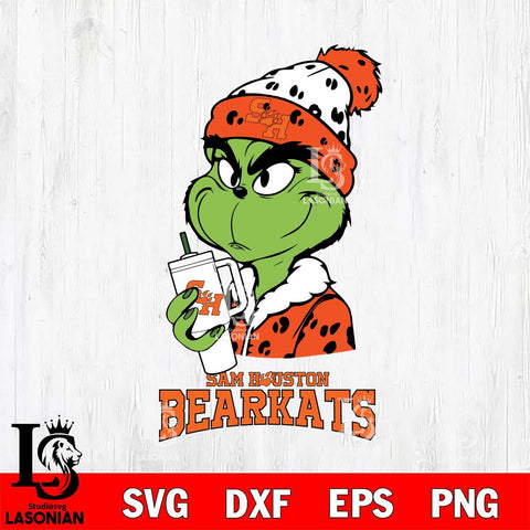 Sam Houston Bearkats Grinch Bougie Leopard Svg Eps Dxf Png File, Digital Download, Instant Download