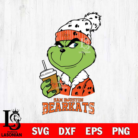 Sam Houston Bearkats Grinch hat Svg Eps Dxf Png File, Digital Download, Instant Download