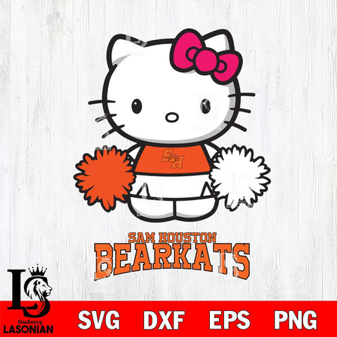 Sam Houston Bearkats Hello Kitty Cheerleader 2 Svg Eps Dxf Png File, Digital Download, Instant Download