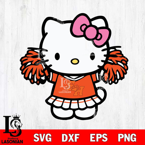 Sam Houston Bearkats Hello Kitty Cheerleader 3 Svg Eps Dxf Png File, Digital Download, Instant Download