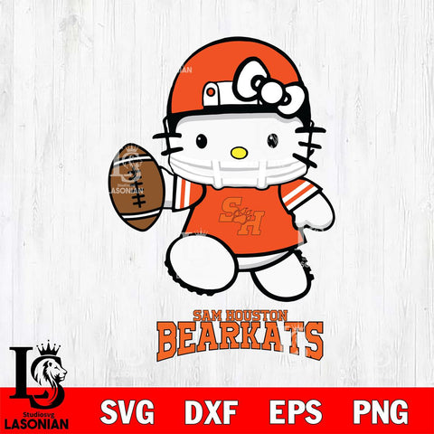 Sam Houston Bearkats Hello Kitty NCAA 4 Svg Eps Dxf Png File, Digital Download, Instant Download