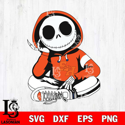 Sam Houston Bearkats Jack Skellington halloween Svg Eps Dxf Png File, NCAA svg, Digital Download, Instant Download