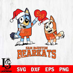 Sam Houston Bearkats Love Bluey Christmas Svg Eps Dxf Png File, Digital Download