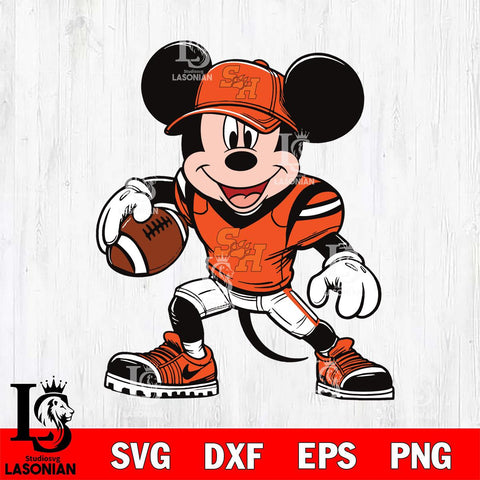 Sam Houston Bearkats Mickey Mouse Svg Eps Dxf Png File, NCAA svg, Digital Download, Instant Download