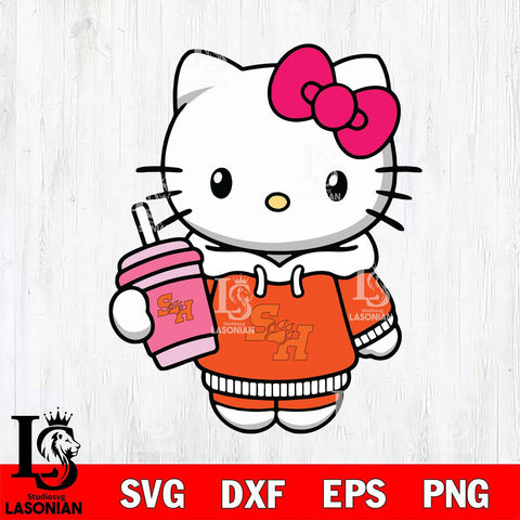 Sam Houston Bearkats Pretty Hello Kitty Svg Eps Dxf Png File, Digital Download, Instant Download