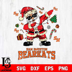 Sam Houston Bearkats Santa Claus Football Svg dxf eps png pdf file,NCAA svg,Digital Download,Cricut file