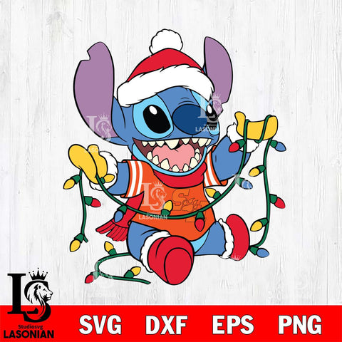 Sam Houston Bearkats Stitch Christmas Lights Svg Eps Dxf Png File, Digital Download, Instant Download